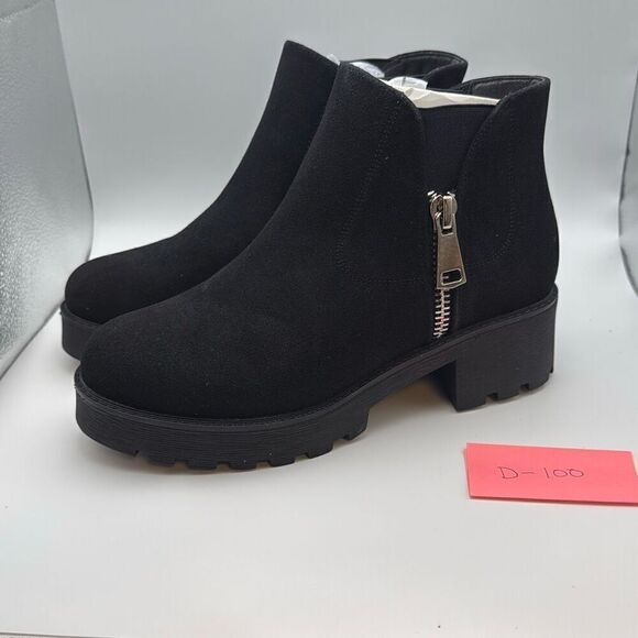 DUNES Women's Comfy Slip on Boot SIZE 8 BLACK - Picture 3 of 7